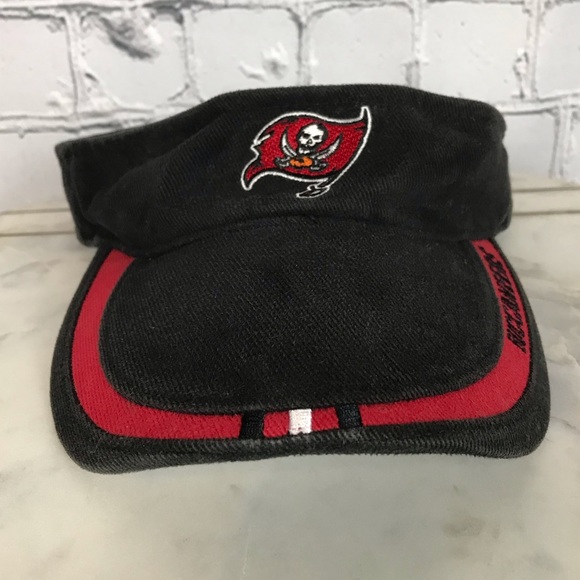 adidas Originals NFL Tampa Bay Buccaneers Mens Strapback Football Team Visor Hat - Picture 3 of 9